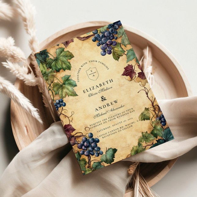 Vintager Weinberg Hochzeit Weinberg Thema Einladung (Von Creator hochgeladen)