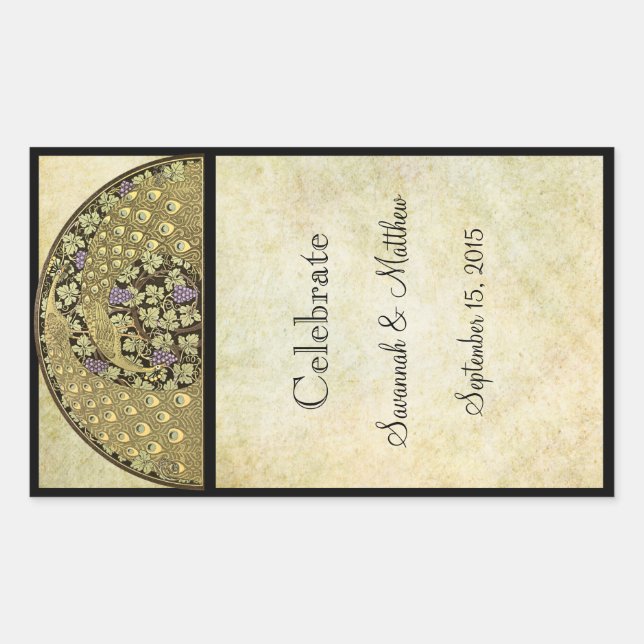 Vintager Weinberg Rechteckiger Aufkleber (Vorderseite)