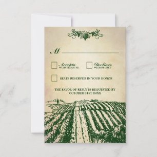 Vintager Weinkeller Weinkeller Weinberg Hochzeit R RSVP Karte