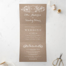 Vintager, weißer Blumenrahmen, Initialen einer Kra