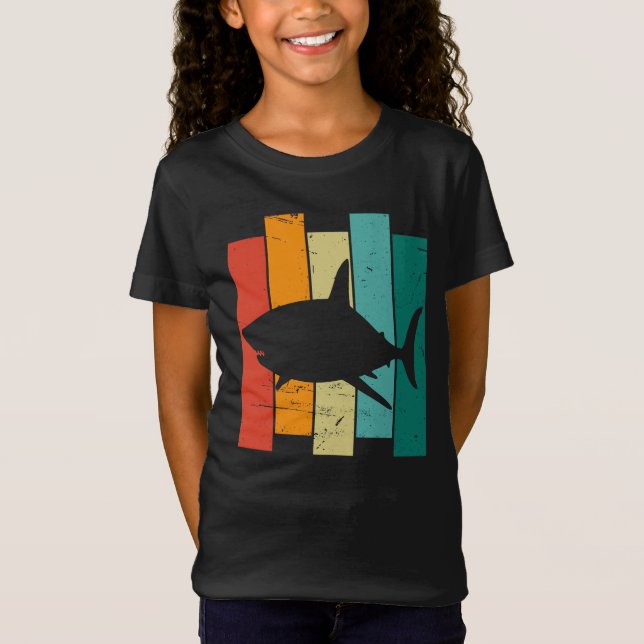Vintager Weißer Hai T-Shirt (Vorderseite)