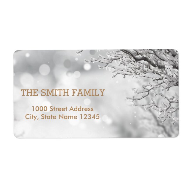 Vintager weißer Schnee Glitzer Weihnachtsbaum (Vorne)