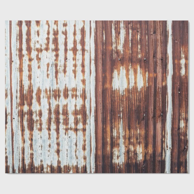 Vintager Wellpappetinus Geschenkpapier (Flach)