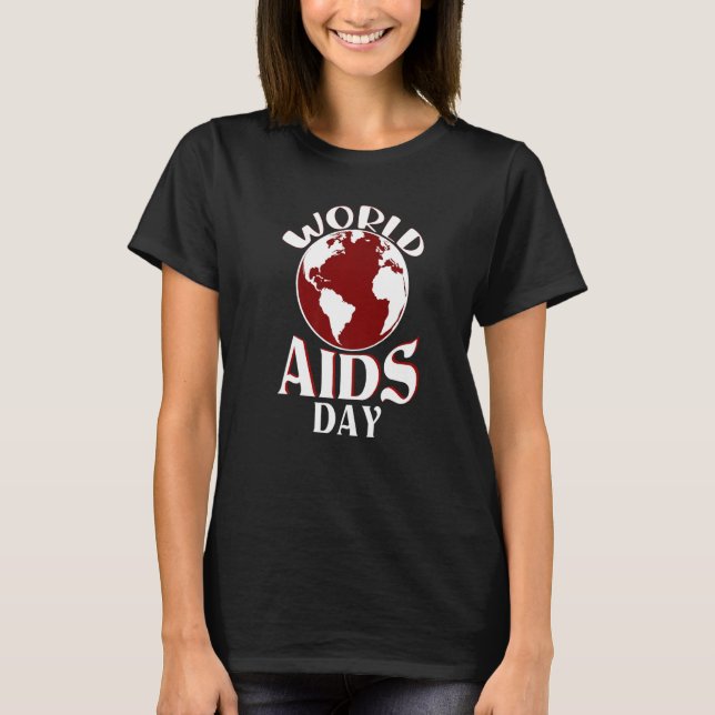 Vintager Welt-Aids-Tag T-Shirt (Vorderseite)