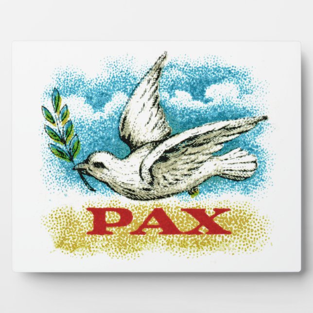 Vintager Weltfrieden Fotoplatte (Vorderseite)