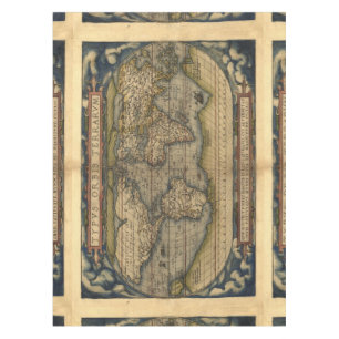 Vintager Weltkarten-Antiken-Atlas Tischdecke