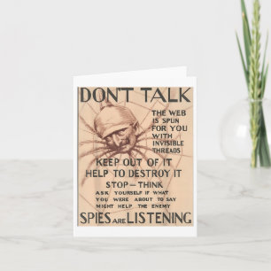 Vintager Weltkrieg 1 Poster Design Talk Spie Karte