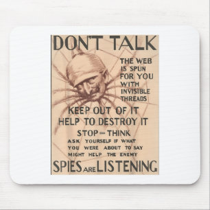 Vintager Weltkrieg 1 Poster Design Talk Spie Mousepad