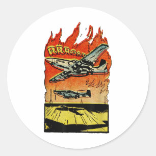 Vintager Weltkrieg 2 Mustang Fighter - P-51 Mustan Runder Aufkleber