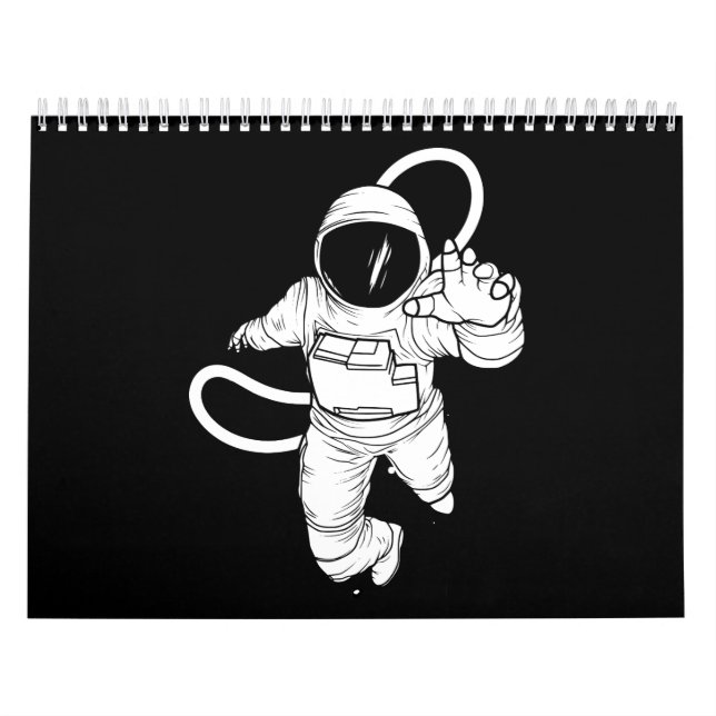Vintager Weltraum Funny Astronaut Kalender (Titelbild)
