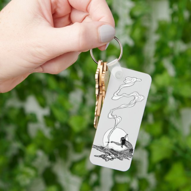 Vintager Westen, Indianer in Seiner Einsamkeit von Schlüsselanhänger (Hand)