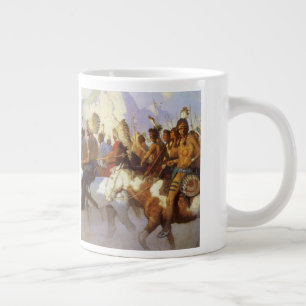 Vintager Western Art, Party des Indischen Krieges  Jumbo-Tasse