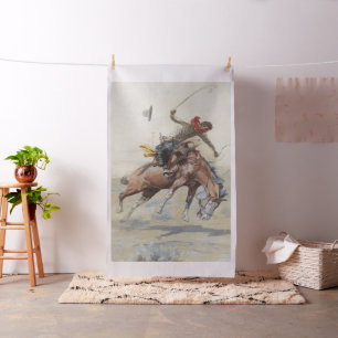 Vintager Western-Bucker CM Russell-Lg Print Stoff