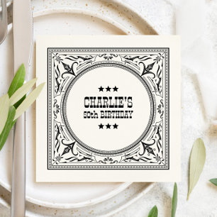 Vintager Western Cowboy Country Geburtstagsparty Serviette