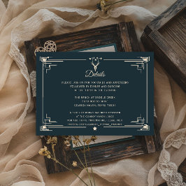 Vintager Western Cowboy Country Wedding Details Begleitkarte