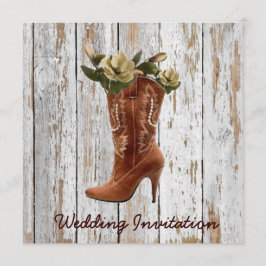 Vintager Western Cowboy Hochzeit Einladung