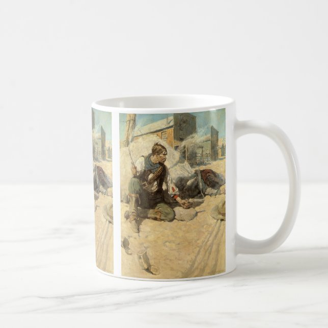 Vintager Western Cowboys, Hopalong by NC Wyeth Kaffeetasse (Rechts)