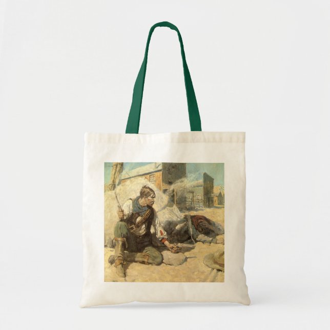 Vintager Western Cowboys, Hopalong by NC Wyeth Tragetasche (Vorne)