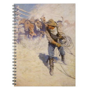 Vintager Western Cowboys, In the Corral von NC Wye Notizblock