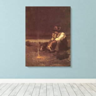 Vintager Western Cowboys, Plains Herder von NC Wye Leinwanddruck