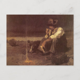 Vintager Western Cowboys, Plains Herder von NC Wye Postkarte