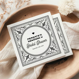 Vintager Western Cowgirl Chic Rustikales Brautpart Serviette