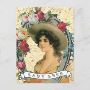 Vintager Western Cowgirl Foto-Postkarte Postkarte