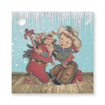 Vintager Western Cowgirl Kind und Weihnachts-Strum