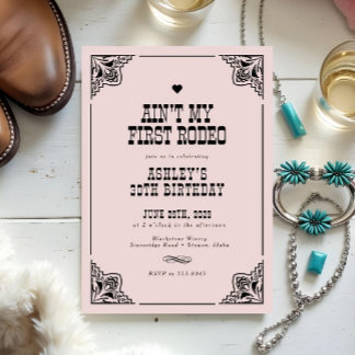 Vintager Western Cowgirl Rodeo 30. Geburtstag Part Einladung
