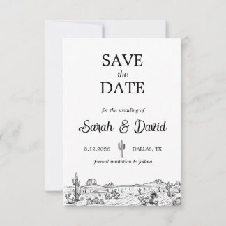 Vintager Western Hochzeit Speichern Sie die Datums Save The Date