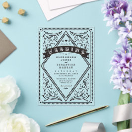 Vintager Western Land QR Code Rustikale Hochzeit Acryleinladungen