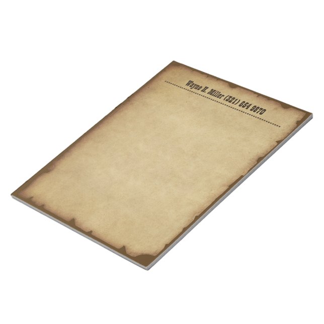 Vintager Western Notepad Notizblock (angewinkelt)