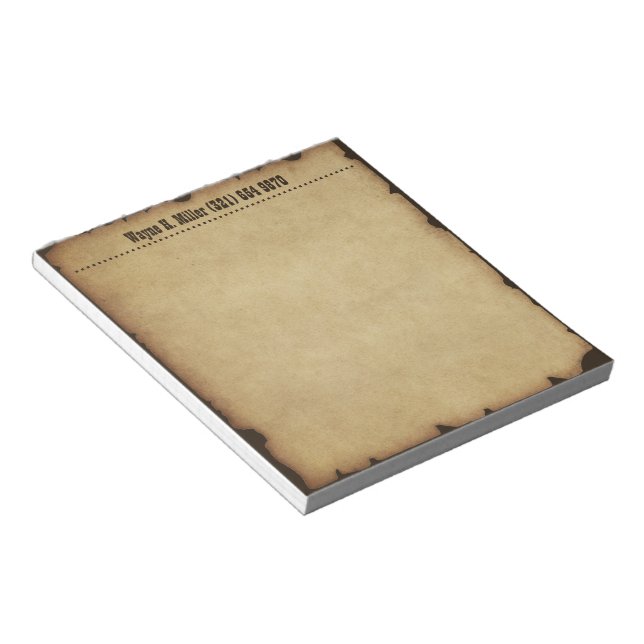 Vintager Western Notepad Notizblock (angewinkelt)