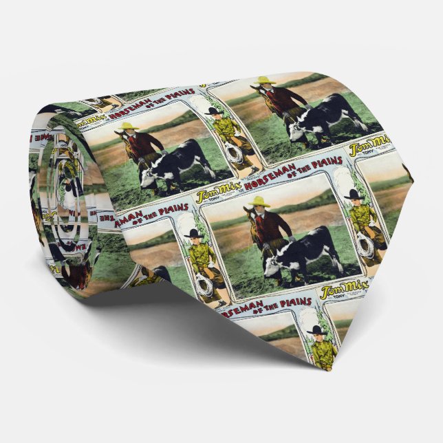 Vintager Western Ranch Cowboy mit Calf 2 Krawatte (Gerollt)