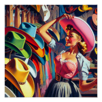 Vintager Western Retro Cowgirl für Hennen kaufen 5