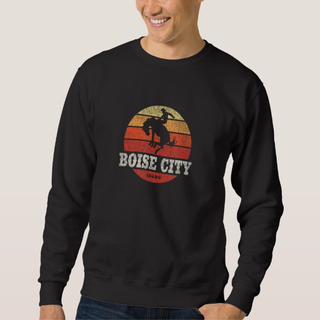 Vintager Western-Retro für die Bootkennung Sweatshirt (Vorderseite)