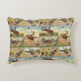 Vintager Western Rodeo Events Cowboys Pferdebullen Dekokissen