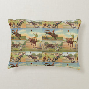 Vintager Western Rodeo Events Cowboys Pferdebullen Dekokissen