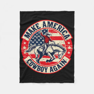 Vintager Western Rodeo Usa Flag macht Amerika zu e Fleecedecke