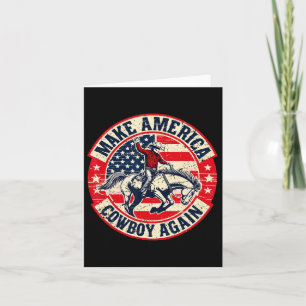 Vintager Western Rodeo Usa Flag macht Amerika zu e Karte
