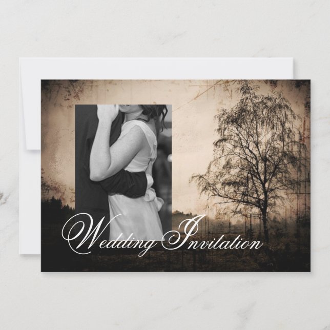 Vintager Western Rustikale Hochzeitsreise Einladung (Vorderseite)