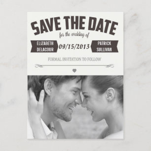 Vintager Western Save the Date Foto Postkarte