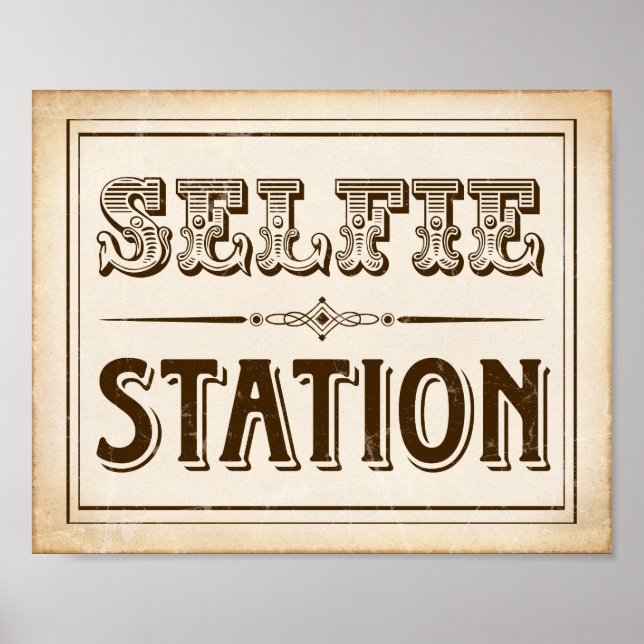 Vintager Western SELFIN STATION signieren Poster (Vorne)