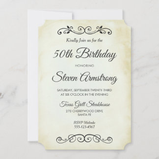 Vintager Western Stil zum Geburtstag einladen Einladung