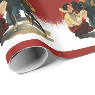Vintager Western zu Weihnachten Geschenkpapier