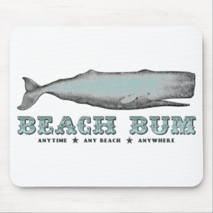 Vintager Whale Beach Bum jederzeit an jedem Strand Mousepad