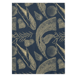 Vintager Whale Blue Tischdecke