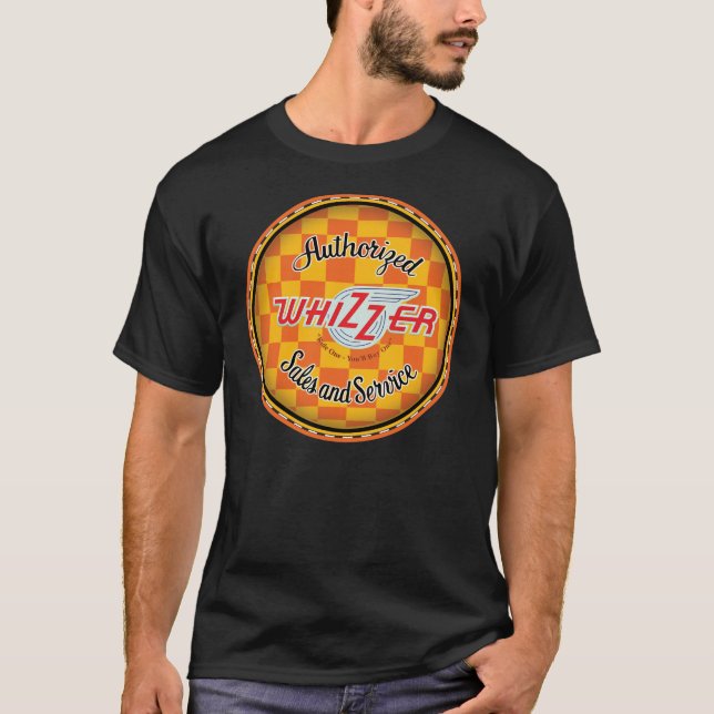 Vintager Whizzer-Vertrieb und Service-Zeichen T-Shirt (Vorderseite)