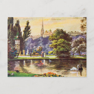 Vintager Wiener Park Postkarte