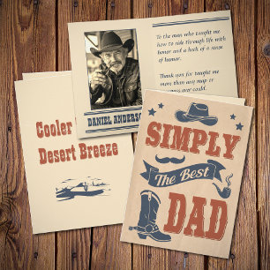 Vintager Wild West Cowboy Typografie Vatertag Karte